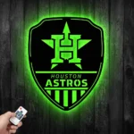 Houston Astros Metal Sign Shield Shape 1