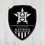 Houston Astros Metal Sign Shield Shape 1