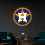 Houston Astros Neon Sign Circular H Star 1
