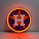 Houston Astros Neon Sign Circular H Star 1