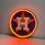 Houston Astros Neon Sign Circular H Star 1