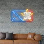 Houston Astros Neon Sign Mlb Logo 1