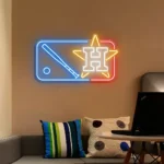 Houston Astros Neon Sign Mlb Logo 1