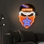 Houston Astros Neon Sign Skull 1