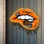 Houston Dynamo Neon Sign Fc Dripping Lips 1