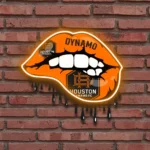 Houston Dynamo Neon Sign Fc Dripping Lips 1