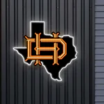 Houston Dynamo Neon Sign Fc Texas State Map 1