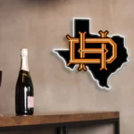 Houston Dynamo Neon Sign Fc Texas State Map 1