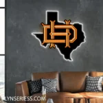 Houston Dynamo Neon Sign Fc Texas State Map 1
