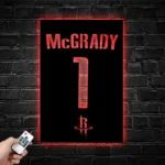 Houston Rockets Metal Sign Custom Tracy Mcgrady 1 1