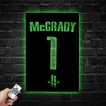 Houston Rockets Metal Sign Custom Tracy Mcgrady 1 1