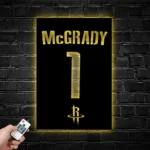 Houston Rockets Metal Sign Custom Tracy Mcgrady 1 1