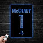 Houston Rockets Metal Sign Custom Tracy Mcgrady 1 1