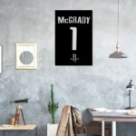 Houston Rockets Metal Sign Custom Tracy Mcgrady 1 1