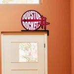 Houston Rockets Metal Sign Houston Hoop Mark 1