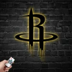 Houston Rockets Metal Sign Logo 1