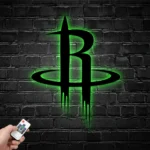 Houston Rockets Metal Sign Logo 1