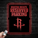 Houston Rockets Metal Sign Reserved Parking 1