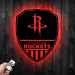 Houston Rockets Metal Sign Shield Shape 1