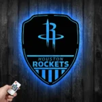 Houston Rockets Metal Sign Shield Shape 1