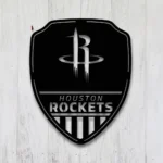 Houston Rockets Metal Sign Shield Shape 1