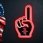 Houston Rockets Neon Sign Nba Foam Finger 1