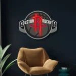 Houston Rockets Neon Sign Rockets Neon Art 1