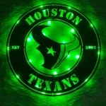 Houston Texans Metal Sign Texans Lone Star 1