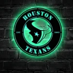 Houston Texans Metal Sign Texans Lone Star 1