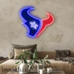 Houston Texans Neon Sign Horned Bull Star 1