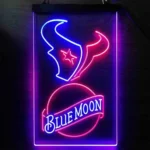Houston Texans Neon Sign Navy Moon Est 2002 1