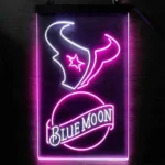 Houston Texans Neon Sign Navy Moon Est 2002 1