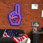 Houston Texans Neon Sign Nfl Foam Finger 1