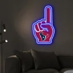 Houston Texans Neon Sign Nfl Foam Finger 1