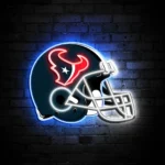 Houston Texans Neon Sign Nfl Football Helmet Acrylic Led 1