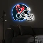 Houston Texans Neon Sign Nfl Football Helmet Acrylic Led 1