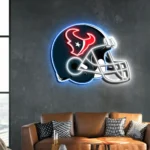 Houston Texans Neon Sign Nfl Football Helmet Acrylic Led 1