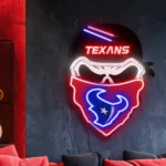 Houston Texans Neon Sign Skull 1