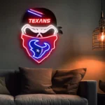 Houston Texans Neon Sign Skull 1