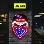 Houston Texans Neon Sign Skull 1