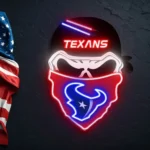 Houston Texans Neon Sign Skull 1