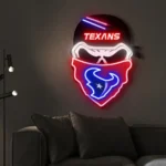 Houston Texans Neon Sign Skull 1