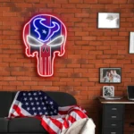 Houston Texans Neon Sign The Punisher 1