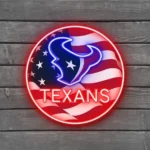 Houston Texans Neon Sign Us Pennant Acrylic 1