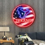 Houston Texans Neon Sign Us Pennant Acrylic 1