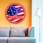 Houston Texans Neon Sign Us Pennant Acrylic 1