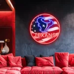 Houston Texans Neon Sign Us Pennant Acrylic 1