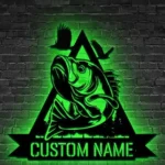 Hunting Fishing Metal Sign Bass Casting 1