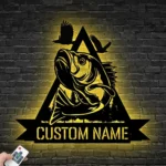 Hunting Fishing Metal Sign Bass Casting 1