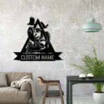Hunting Fishing Metal Sign Bass Casting 1